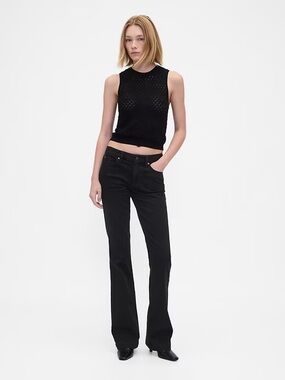 GAP Long & Lean Low Rise Black Jeans